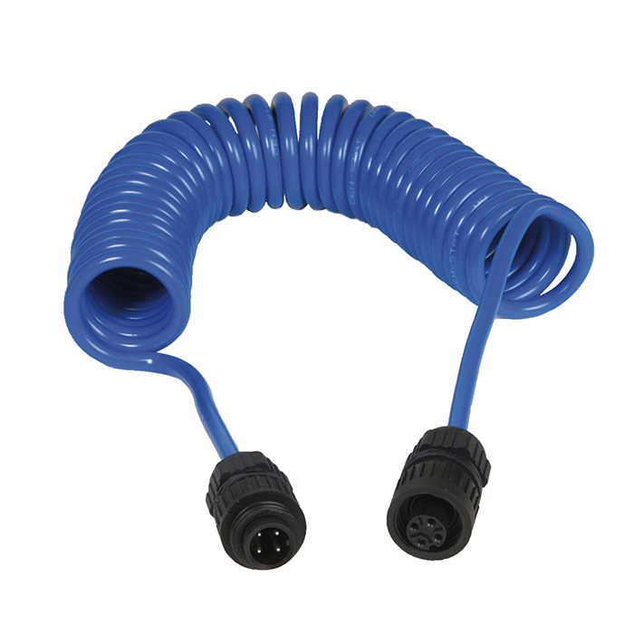 Cable espiral azul retráctil - EUROASICA