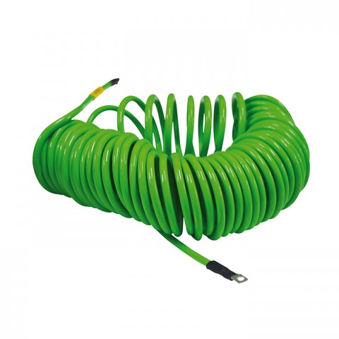 Cable espiral Hytrel verde